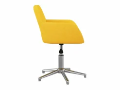 New Clicnbuy Silla de oficina giratoria de tela claro Amarillo