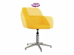 New Clicnbuy Silla de oficina giratoria de tela claro Amarillo