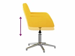 New Clicnbuy Silla de oficina giratoria de tela claro Amarillo