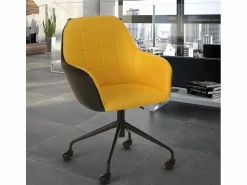 Online Silla de oficina giratoria acolchada de diseño moderno con altura ajustable Narew - Silla De Escritorio