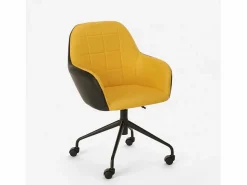 Online Silla de oficina giratoria acolchada de diseño moderno con altura ajustable Narew - Silla De Escritorio