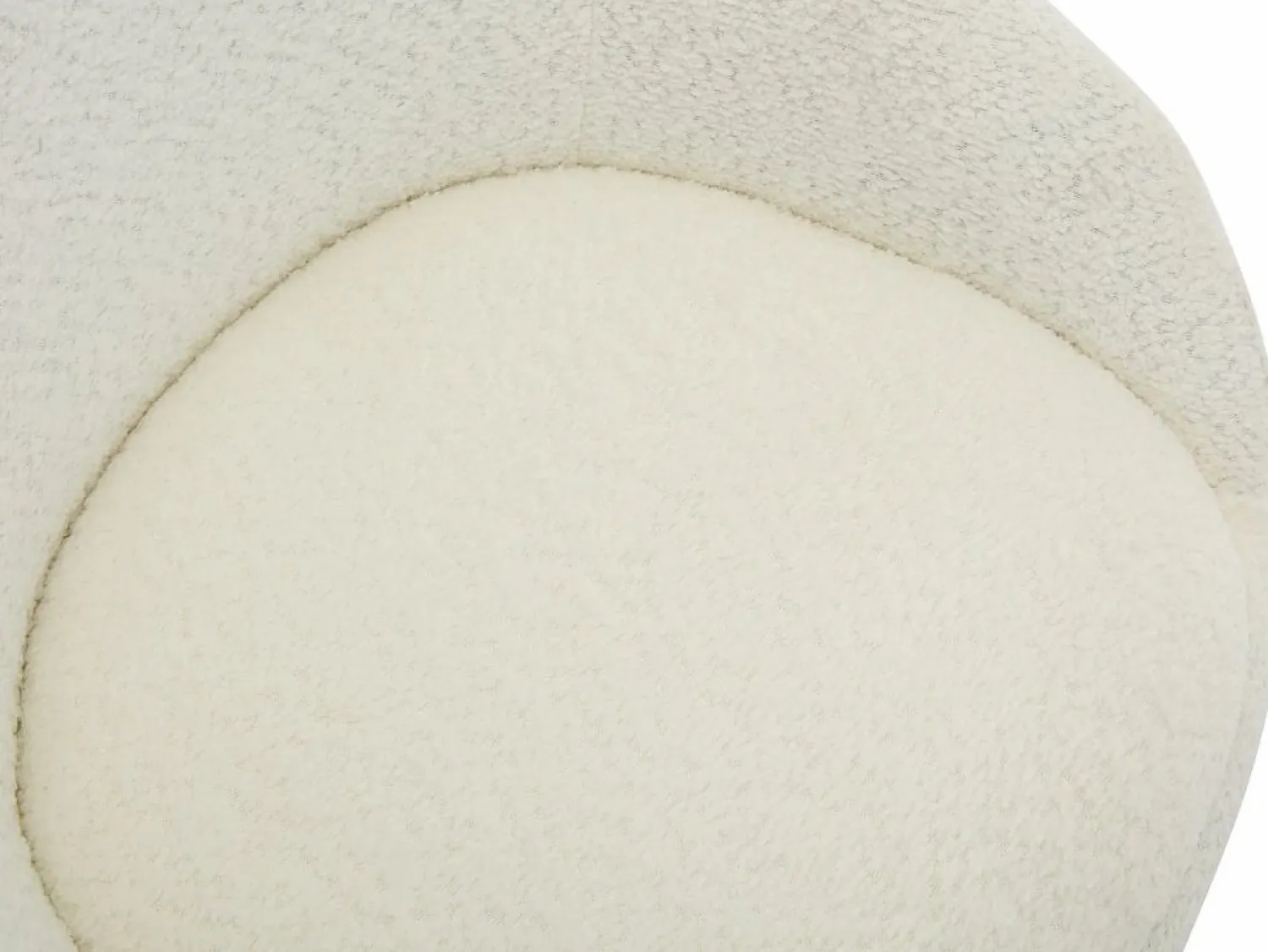 Vente-unique Silla de oficina NAODY de tela bouclé en blanco , altura ajustable