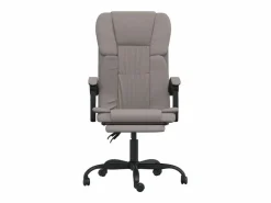 Discount Silla de oficina reclinable de tela gris taupé Silla De Oficina