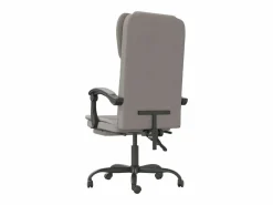 Discount Silla de oficina reclinable de tela gris taupé Silla De Oficina