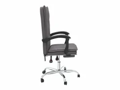 Clicnbuy Silla de oficina reclinable cuero sintético