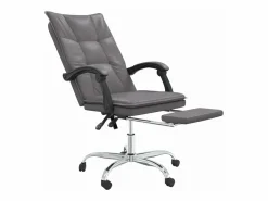 Clicnbuy Silla de oficina reclinable cuero sintético