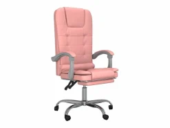 Clicnbuy Silla de oficina reclinable masaje cuero sintético