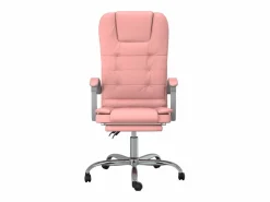 Clicnbuy Silla de oficina reclinable masaje cuero sintético