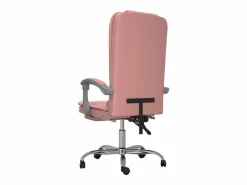 Clicnbuy Silla de oficina reclinable masaje cuero sintético