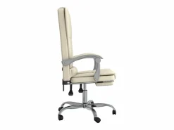Clicnbuy Silla de oficina reclinable masaje cuero sintético color