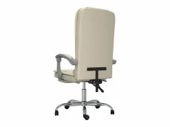Clicnbuy Silla de oficina reclinable masaje cuero sintético color