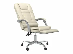 Clicnbuy Silla de oficina reclinable masaje cuero sintético color