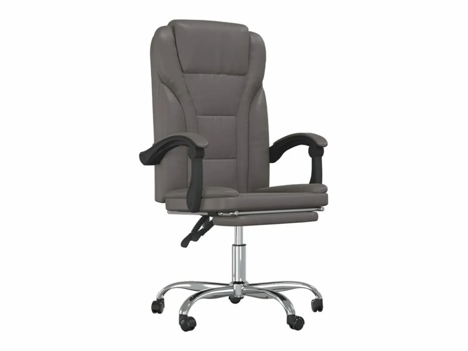 Clicnbuy Silla de oficina reclinable cuero sintético