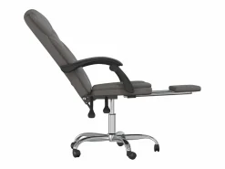 Clicnbuy Silla de oficina reclinable cuero sintético