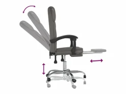 Clicnbuy Silla de oficina reclinable cuero sintético
