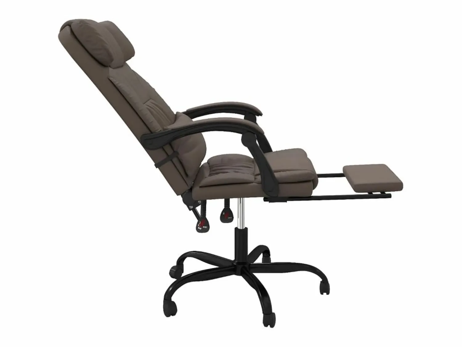 Clicnbuy Silla de oficina reclinable cuero sintético marrón