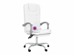 Discount Silla de oficina reclinable masaje cuero sintético Silla De Oficina