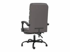Online Clicnbuy Silla de oficina reclinable masaje cuero sintético Gris