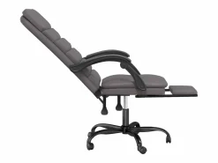 Online Clicnbuy Silla de oficina reclinable masaje cuero sintético Gris