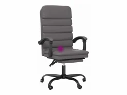 Online Clicnbuy Silla de oficina reclinable masaje cuero sintético Gris