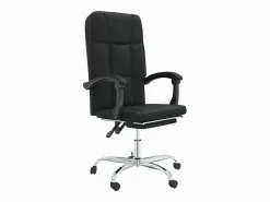 Clicnbuy Silla de oficina reclinable cuero sintético