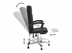 Clicnbuy Silla de oficina reclinable cuero sintético