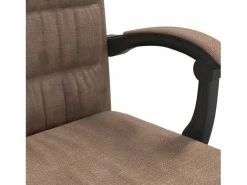 Discount Clicnbuy Silla de oficina reclinable de tela marrón Marru00f3n
