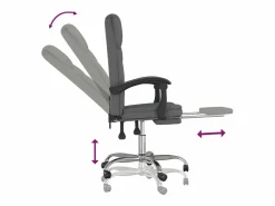New Silla de oficina reclinable de tela oscuro Silla De Oficina