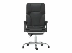 Discount Clicnbuy Silla de oficina reclinable masaje cuero sintético Negro