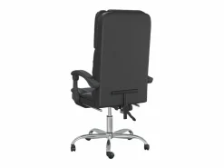 Discount Clicnbuy Silla de oficina reclinable masaje cuero sintético Negro