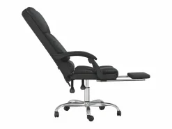 Discount Clicnbuy Silla de oficina reclinable masaje cuero sintético Negro