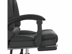 Discount Clicnbuy Silla de oficina reclinable masaje cuero sintético Negro