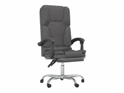 Clicnbuy Silla de oficina reclinable masaje cuero sintético