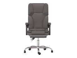 Clicnbuy Silla de oficina reclinable masaje cuero sintético