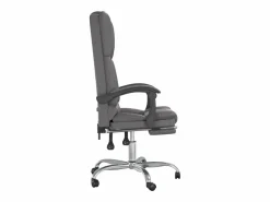 Clicnbuy Silla de oficina reclinable masaje cuero sintético