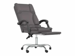 Clicnbuy Silla de oficina reclinable masaje cuero sintético