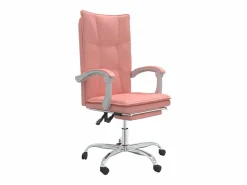 Outlet Clicnbuy Silla de oficina reclinable cuero sintético Rosa