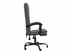 Clicnbuy Silla de oficina reclinable de tela oscuro