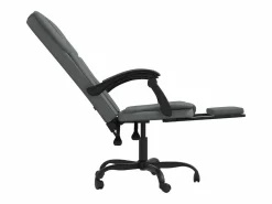 Clicnbuy Silla de oficina reclinable de tela oscuro