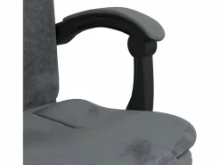 Clicnbuy Silla de oficina reclinable de tela oscuro
