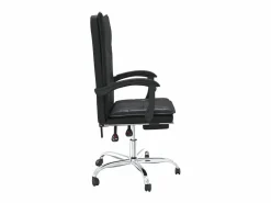 Discount Clicnbuy Silla de oficina reclinable cuero sintético Negro