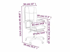 Hot Silla de oficina reclinable cuero sintético Silla De Oficina