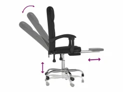 Outlet Clicnbuy Silla de oficina reclinable cuero sintético Negro