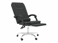 Clicnbuy Silla de oficina reclinable masaje cuero sintético