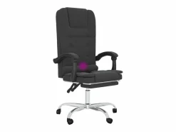 Clicnbuy Silla de oficina reclinable masaje cuero sintético