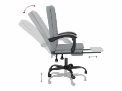 New Silla de oficina reclinable de tela claro Silla De Oficina