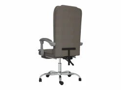 Online Clicnbuy Silla de oficina reclinable con masaje tela gris taupé Topo