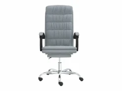 Clicnbuy Silla de oficina reclinable de tela claro