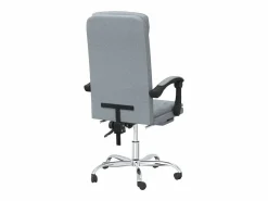 Clicnbuy Silla de oficina reclinable de tela claro