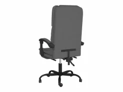 Clicnbuy Silla de oficina reclinable con masaje de tela oscuro Gris